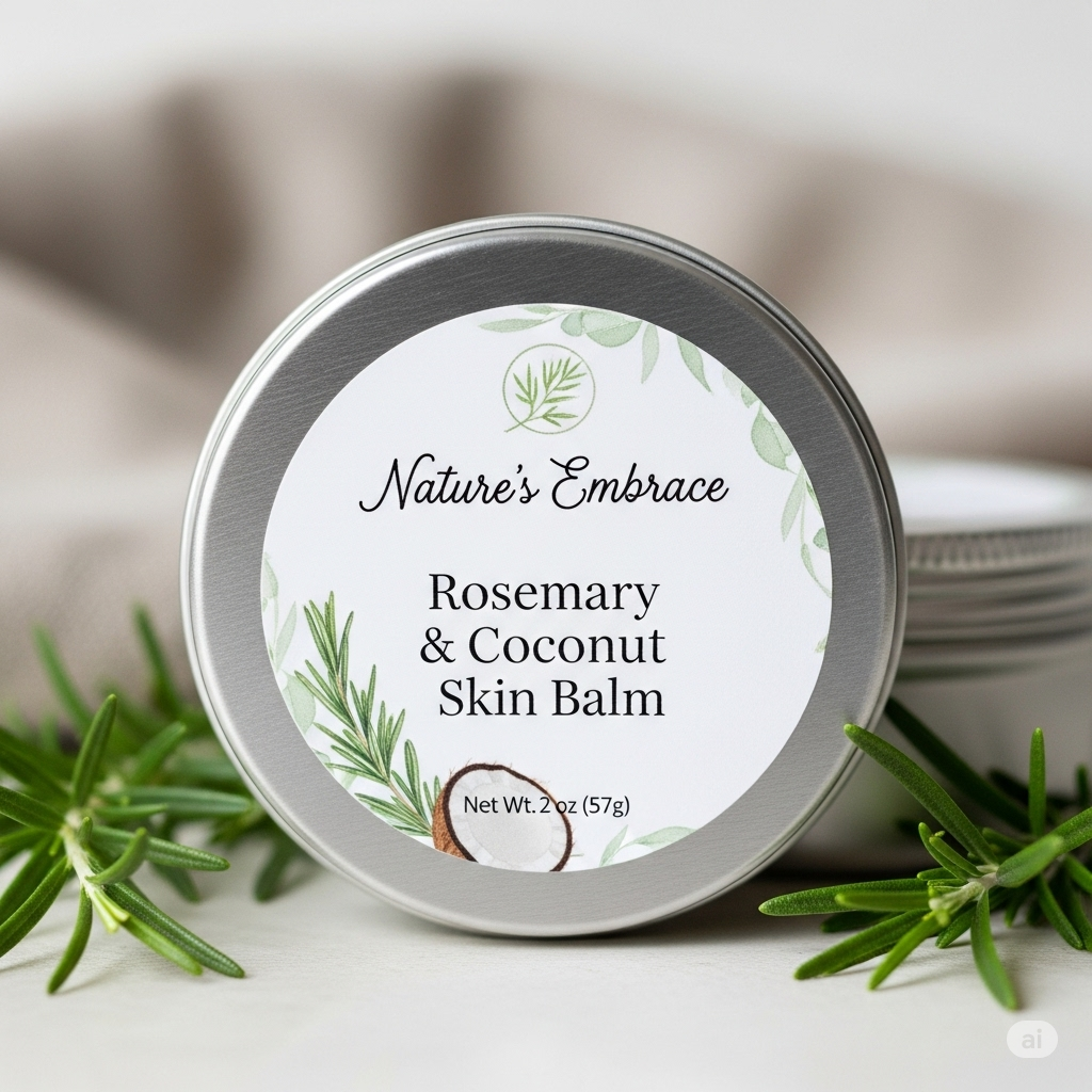 Nature's Embrace: Rosemary & Coconut Skin Balm