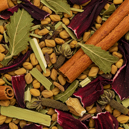 Ruby Glow: Nettle, Hibiscus & Spice Herbal Tea