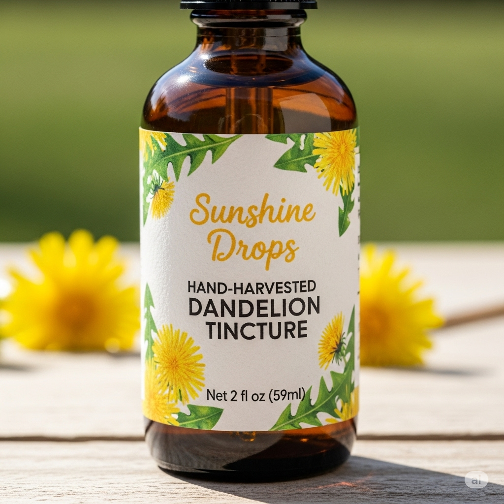 Sunshine Drops: Hand-Harvested Dandelion Tincture