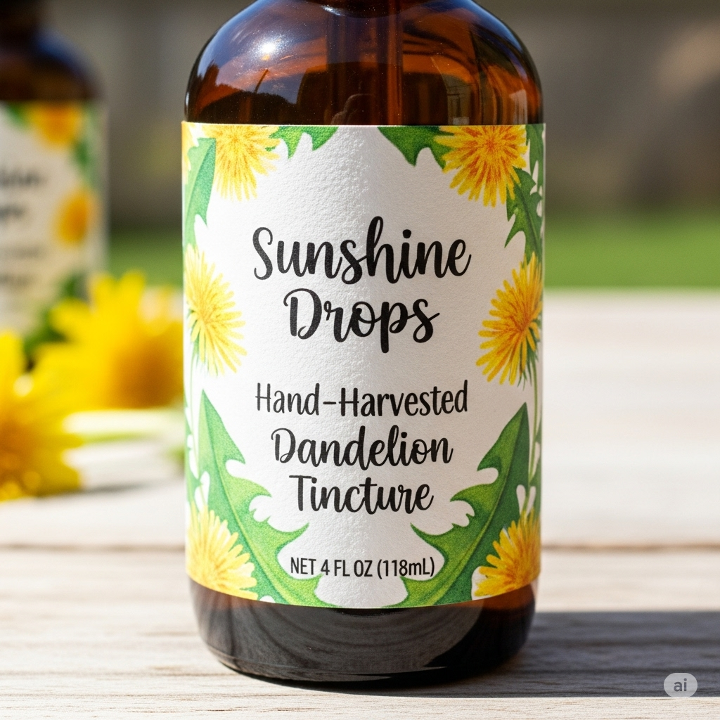 Sunshine Drops: Hand-Harvested Dandelion Tincture