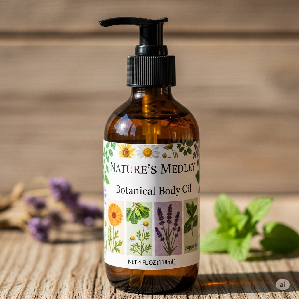 Nature's Medley: Botanical Body Oil