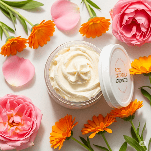 Velvet Petal Whipped Rose & Calendula Body Butter