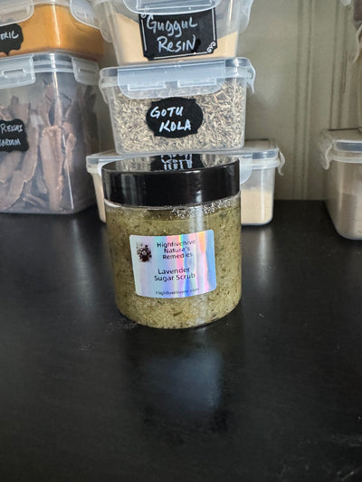 Tranquil Glow: Handcrafted Lavender Sugar Scrub
